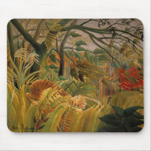 Tiger in a Tropical Storm by Henri Rousseau Mouse Mat