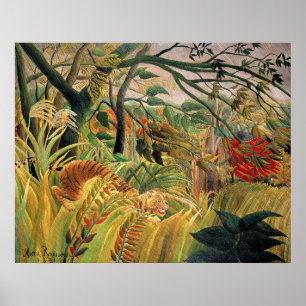 Tiger in a Tropical Storm by Rousseau Poster