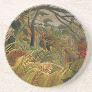 tiger in a tropical storm coaster