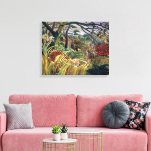 Tiger in A Tropical Storm Henri Rousseau Canvas Print