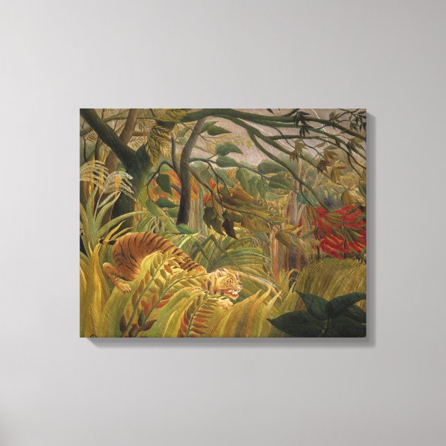 Tiger in a Tropical Storm | Henri Rousseau Canvas Print (Front)