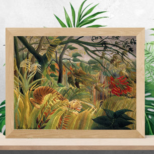 Tiger in a Tropical Storm, Henri Rousseau Poster
