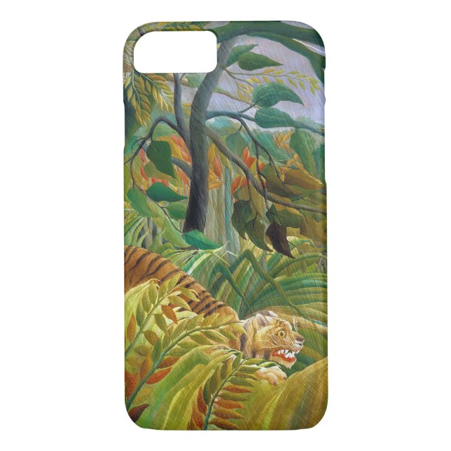 Tiger in a Tropical Storm, Rousseau Case-Mate iPhone Case (Back)