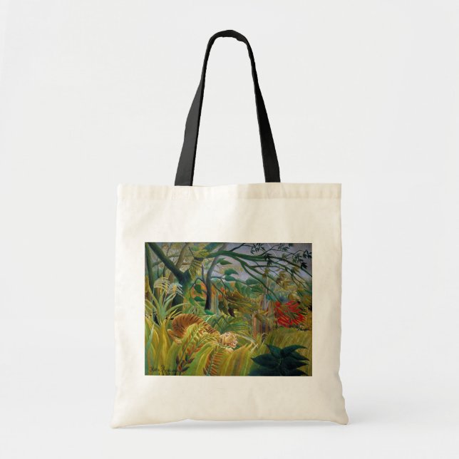 Tiger in a Tropical Storm, Rousseau Tote Bag (Front)