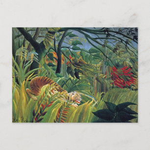 Tiger in a Tropical Storm (Surprised) Postcard