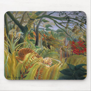 Tiger in a Tropical Storm (Surprised!) Rousseau Mouse Mat
