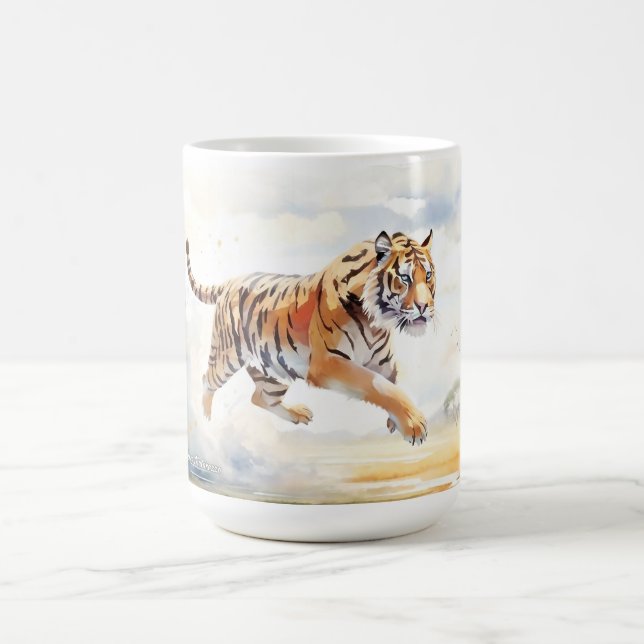 Tiger in Action 2 Coffee Mug (Center)