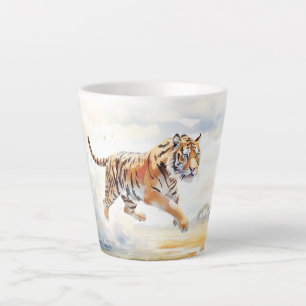 Tiger in Action 2 Latte Mug