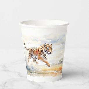 Tiger in Action Paper Cups