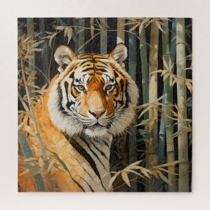 Tiger in Bamboo Forest Jigsaw Puzzle