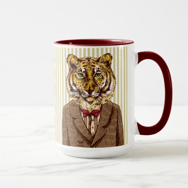 Tiger In Evening Wear Mug (Right)
