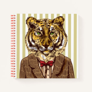 Tiger In Evening Wear Notebook