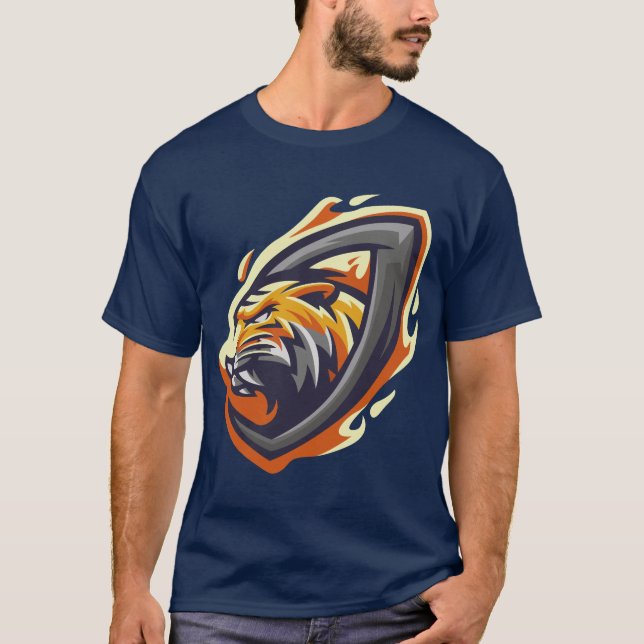 Tiger in fire ring T-Shirt (Front)