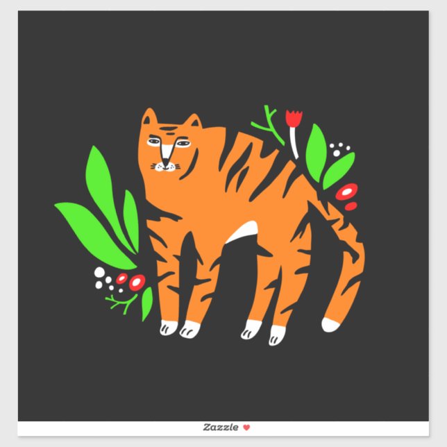 Tiger in flowers (Sheet)