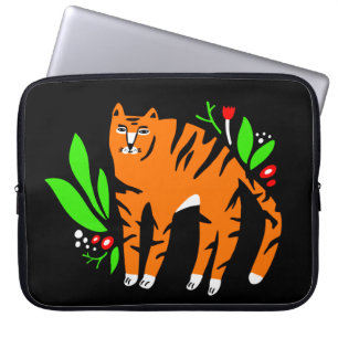 Tiger in flowers Electronics Bag