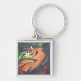 Tiger In Geometric Art Style Franz Marc Key Ring