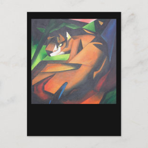 Tiger In Geometric Art Style Franz Marc Postcard