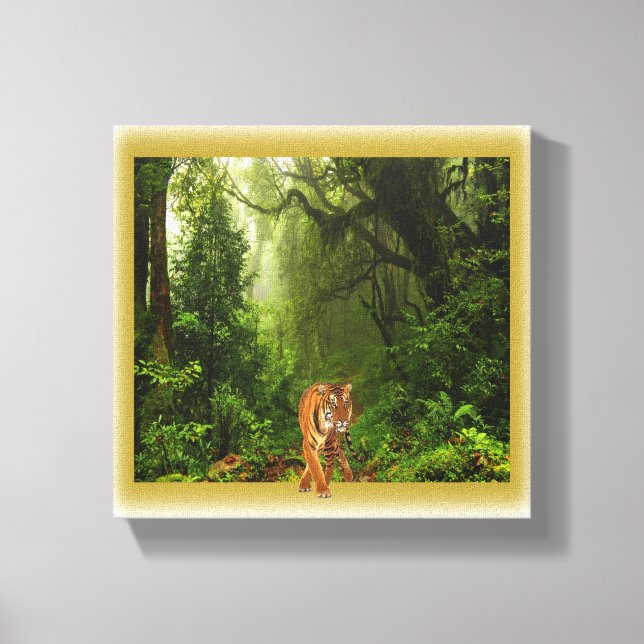 tiger in jungle canvas (Front)