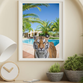 Tiger in Luxurious Villa Animal photography Poster