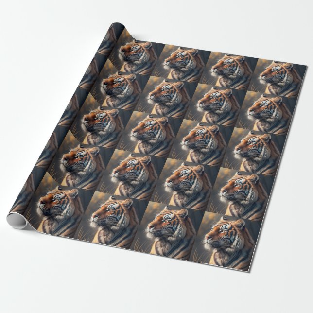 Tiger In Nature 30 inches x 6 feet Wrapping Paper, Paper (Unrolled)