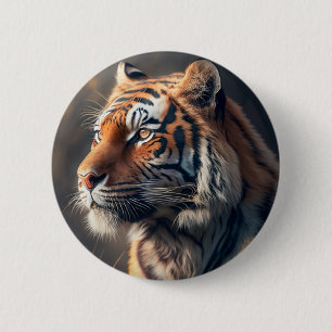 Tiger In Nature Button 2 1/4”