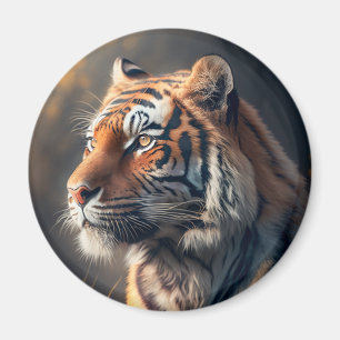 Tiger In Nature Standard, 2¼ Inch Circle Magnet 