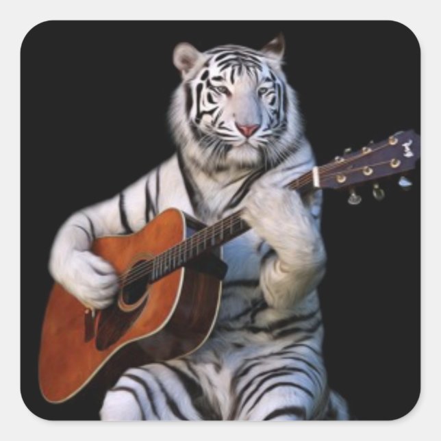 Tiger in the Dark – Minimal Sticker (Front)