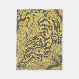 Tiger in the Jungle (Wild Animal) (by Paul Ranson) Fleece Blanket