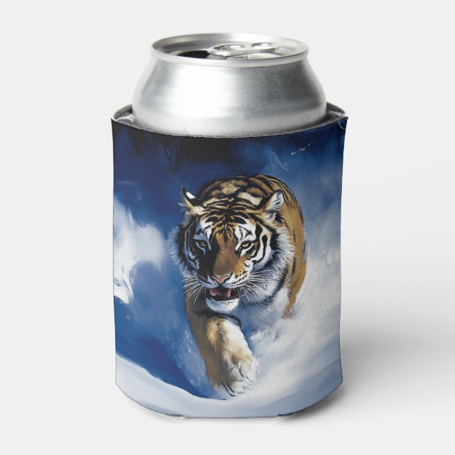 Tiger in the Snow Can Cooler (Can Front)