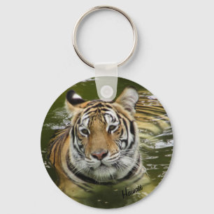 Tiger in the Water Key Ring