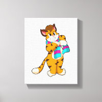Tiger in Winter with Scarf