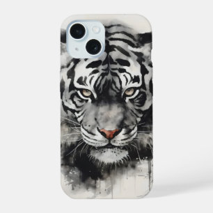 Tiger Ink Painting iPhone 15 Case