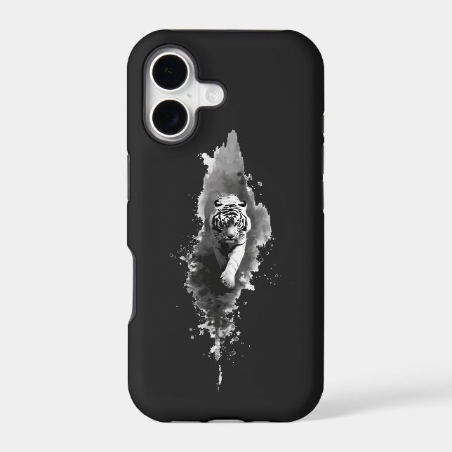 Tiger Ink Wash Dark Art Phone Case (Back)