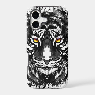 Tiger iPhone 11 Case Black and White Tiger