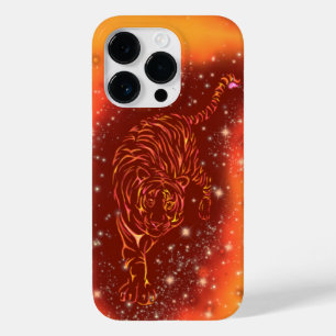 Tiger iPhone Case Running In Starry Night