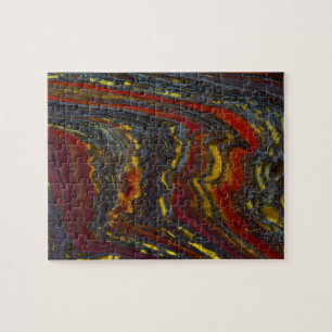 Tiger Iron In Red, Yellow, Blue Jigsaw Puzzle