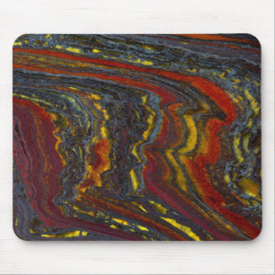 Tiger Iron In Red, Yellow, Blue Mouse Mat