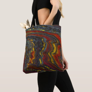 Tiger Iron In Red, Yellow, Blue Tote Bag