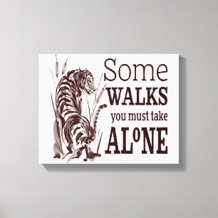 Tiger Japanese Art Style Motivational Quote Canvas Print