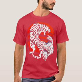 Tiger Japanese Art Wave Predator Wildlife Wilderne T-Shirt