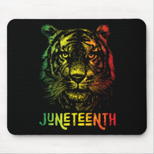Tiger Juneteenth Cool Black History African Americ Mouse Mat