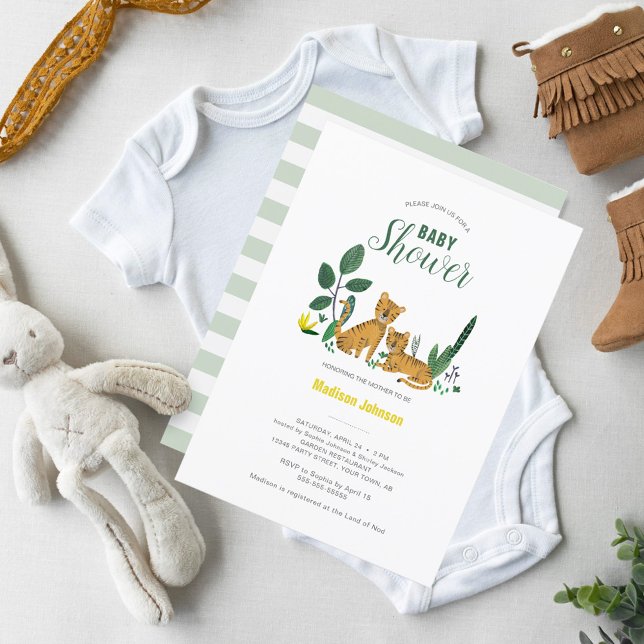 Tiger Jungle Boy | Animal | Baby Shower Card (Creator Uploaded)
