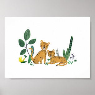 Tiger   Jungle Safari boy   Poster   Art Print