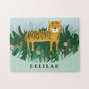 Tiger Jungle Wild Design Jigsaw Cute Jigsaw Puzzle