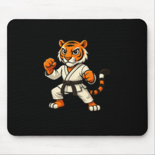 Tiger Karate Funny Black Belt Boys Girls Kids Mouse Mat