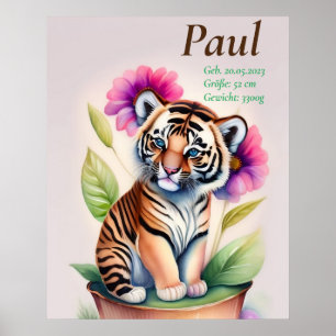 Tiger - Kindermotiv Poster