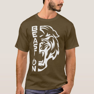 Tiger KopfBeast On Fitness Gym Motivation Fitness  T-Shirt