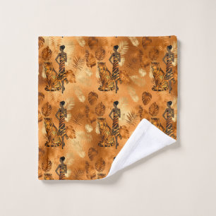 Tiger Lady Gold Wash Cloth