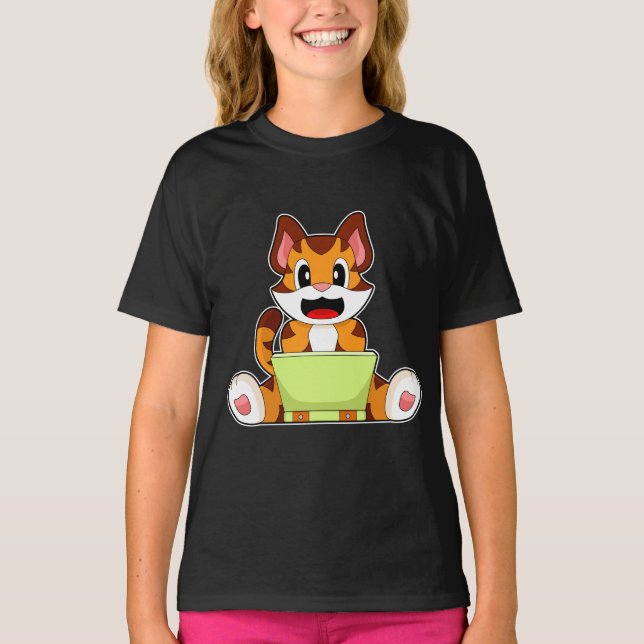 Tiger Laptop T-Shirt (Front)