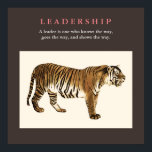 Tiger Leadership Inspirational Pop Art Poster<br><div class="desc">Freedom & Courage Motivational Images and Quotes - Tiger Eyes Wild Animal Art Photography</div>